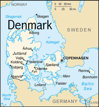 Mapa de Denmark